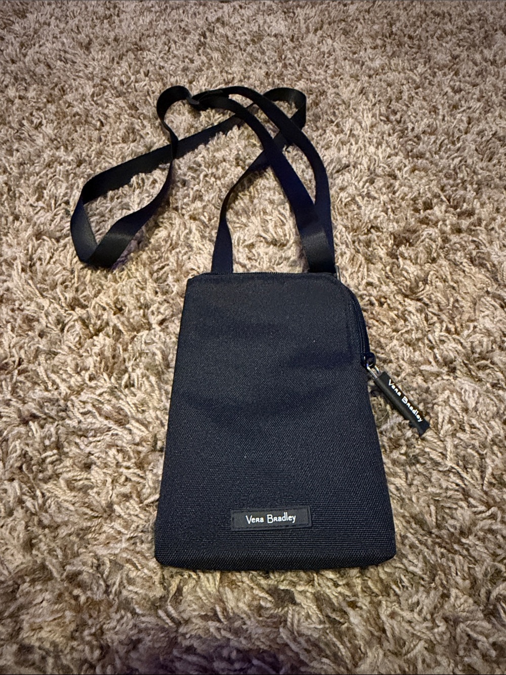 Vera Bradley Black Crossbody Phone Pouch